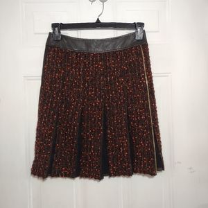 Per Se Brown and Orange Textured Skirt